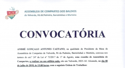 REUNI&Atilde;O DE ASSEMBLEIA DE COMPARTES - 08/07/2018