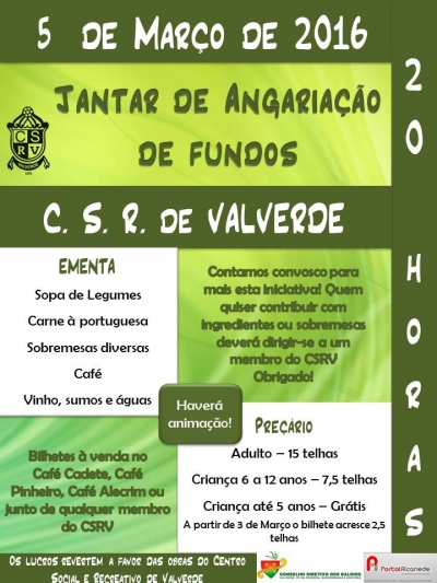 Jantar de angaria&ccedil;&atilde;o de fundos