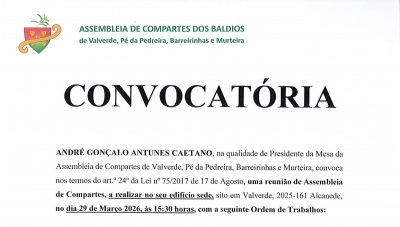 REUNI&Atilde;O DE ASSEMBLEIA DE COMPARTES - 29/03/2026