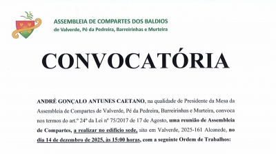 REUNI&Atilde;O DE ASSEMBLEIA DE COMPARTES - 14/12/2025