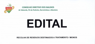 RECOLHA DE RES&Iacute;DUOS DESTINADOS A TRATAMENTO / MONOS