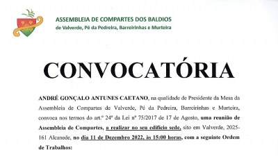 REUNIÃO DE ASSEMBLEIA DE COMPARTES - 11/12/2022