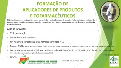 Forma&ccedil;&atilde;o de aplicadores de produtos fitofarmac&ecirc;uticos