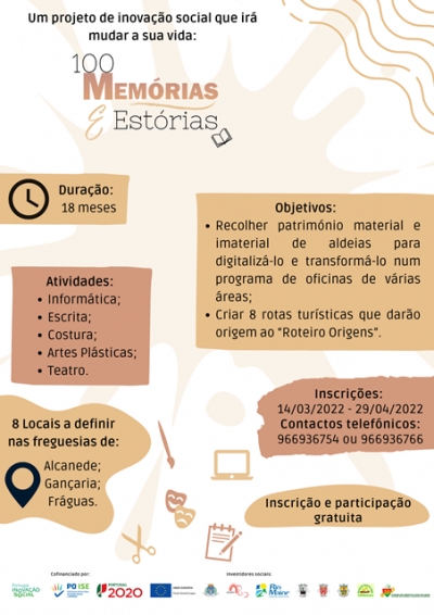 100 MEM&Oacute;RIAS E EST&Oacute;RIAS &ndash; Parceria com a SANTA CASA DA MISERIC&Oacute;RDIA DE ALCANEDE